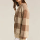 Check You Later Plaid Sweater in Campfire