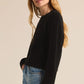 Destiny Plush Sweater in Black