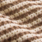 Kylo Striped Crochet Sweater in Taro