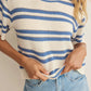 Prado Striped Sweater in Lake Blue