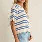 Prado Striped Sweater in Lake Blue