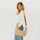 Sienna Slouchy Woven Shoulder Bag in Black