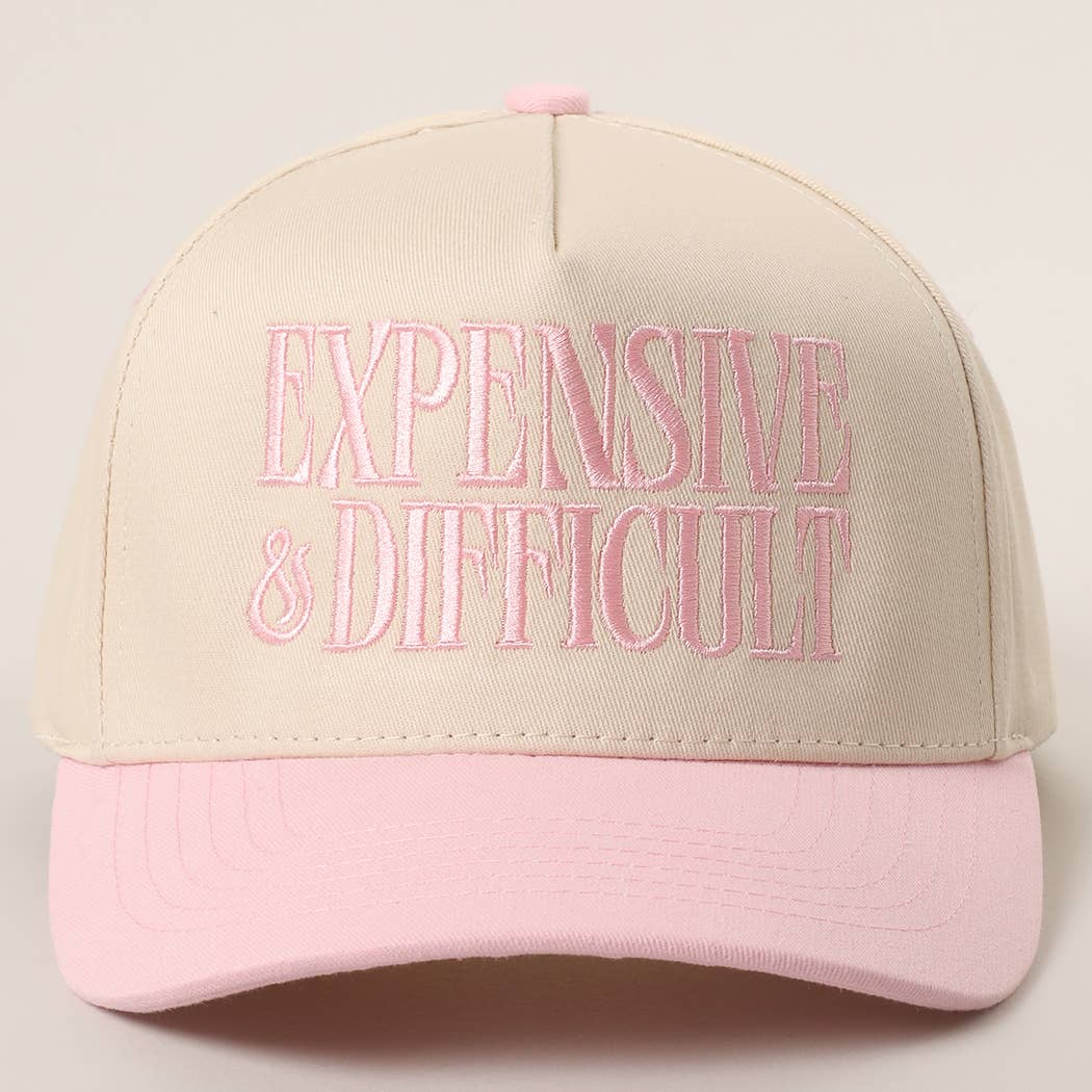 EXPENSIVE and DIFFICULT Trucker Hat in Light Pink