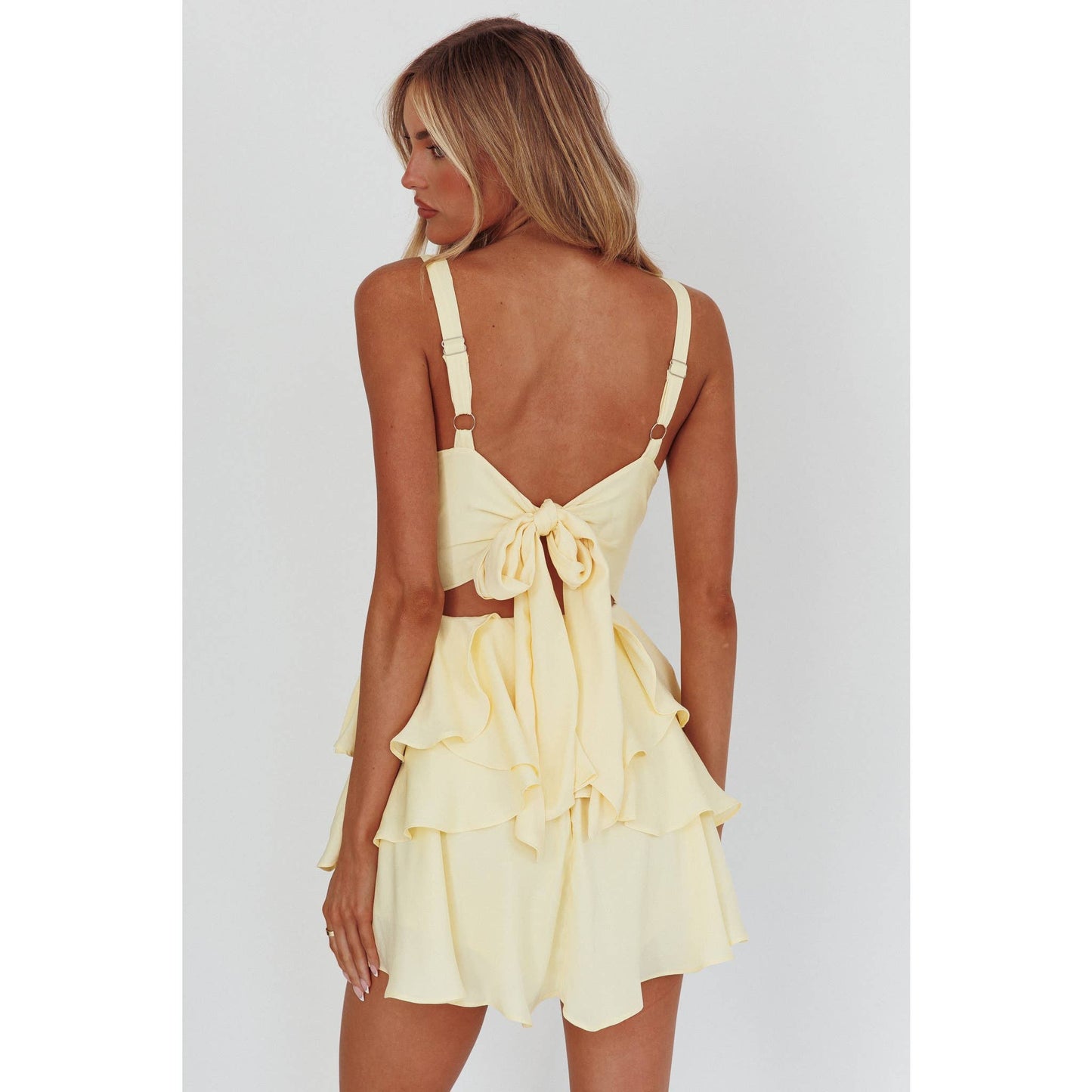 Claudia Sunshine Romper in Soft Yellow