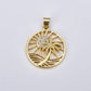 Palm Tree Sunrise Gold Filled Tropical Beach Charm