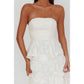 Molly Jacquard Tiered Maxi Dress in Cream