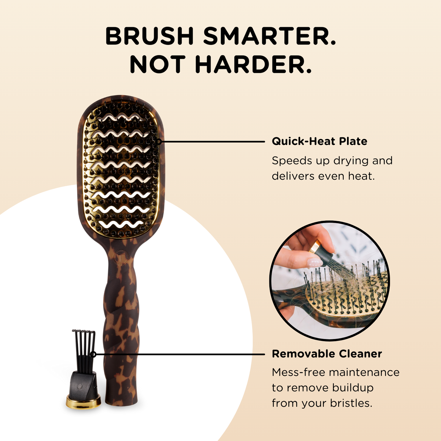 Teleties Vented Hair Brush in Tortoise