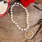Coin Chunky Ball Chain Statement Necklace in Gold Tones