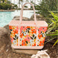Carry-It-All Tote Bag- Rubber Beach Bag- Lil' Floral Delight