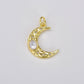 Freshwater Pearl Crescent Moon Charm in Gold Filled
