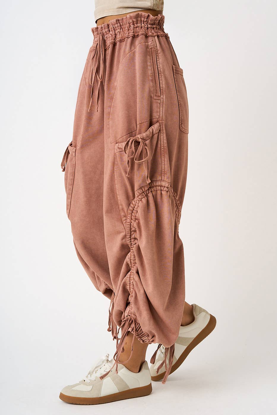 Klara Washed French Terry Drop Balloon Mauve