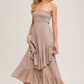Alicia Smocked Strapless Tiered Dress