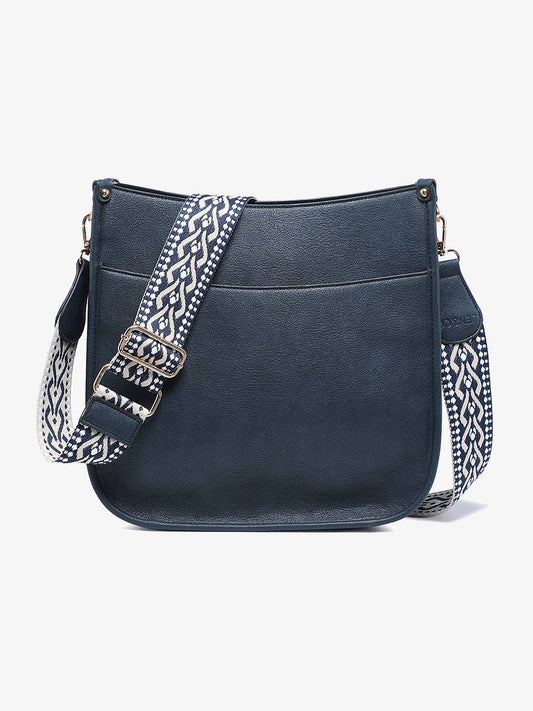 Navy Chloe Crossbody with Guitar Strap