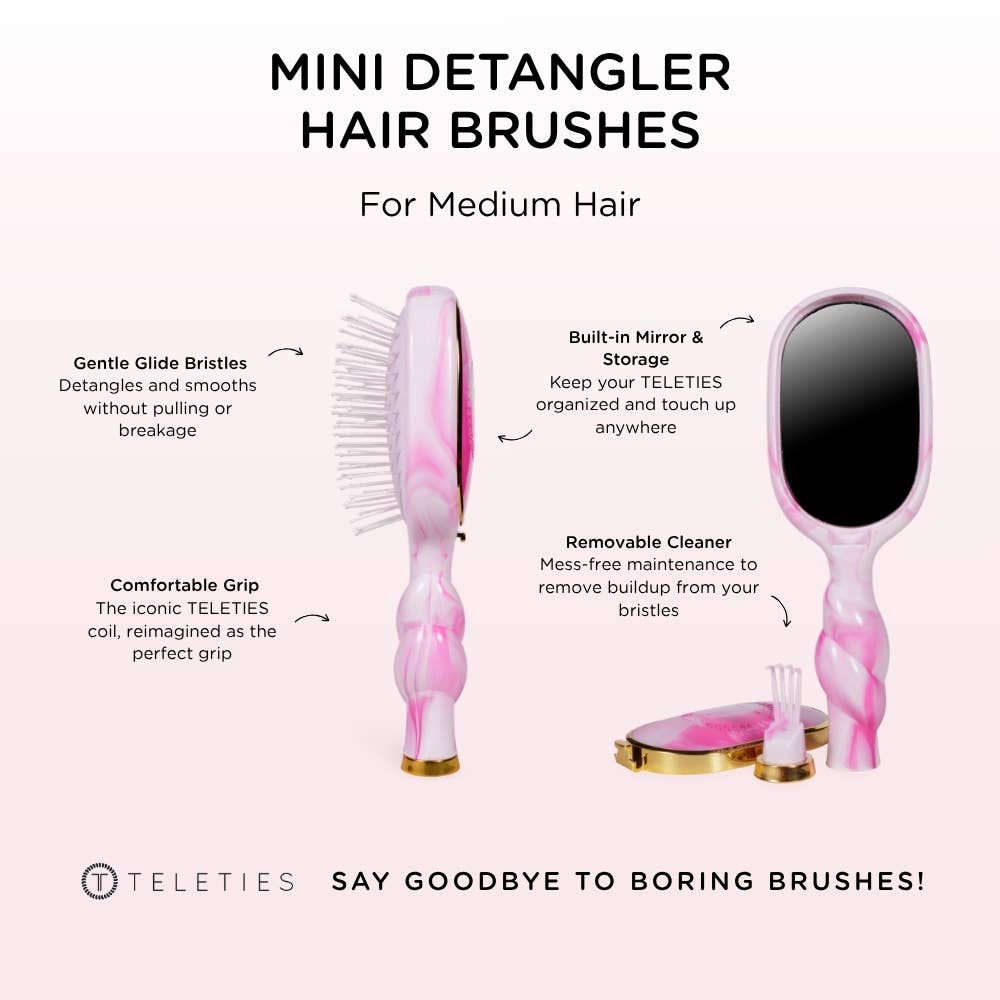 Mini Detangler Brush Medium in Pink