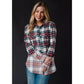 Selena Cream, Navy, Red & Green Plaid Flannel