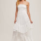 Alicia Smocked Strapless Tiered Dress