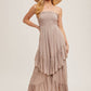Alicia Smocked Strapless Tiered Dress
