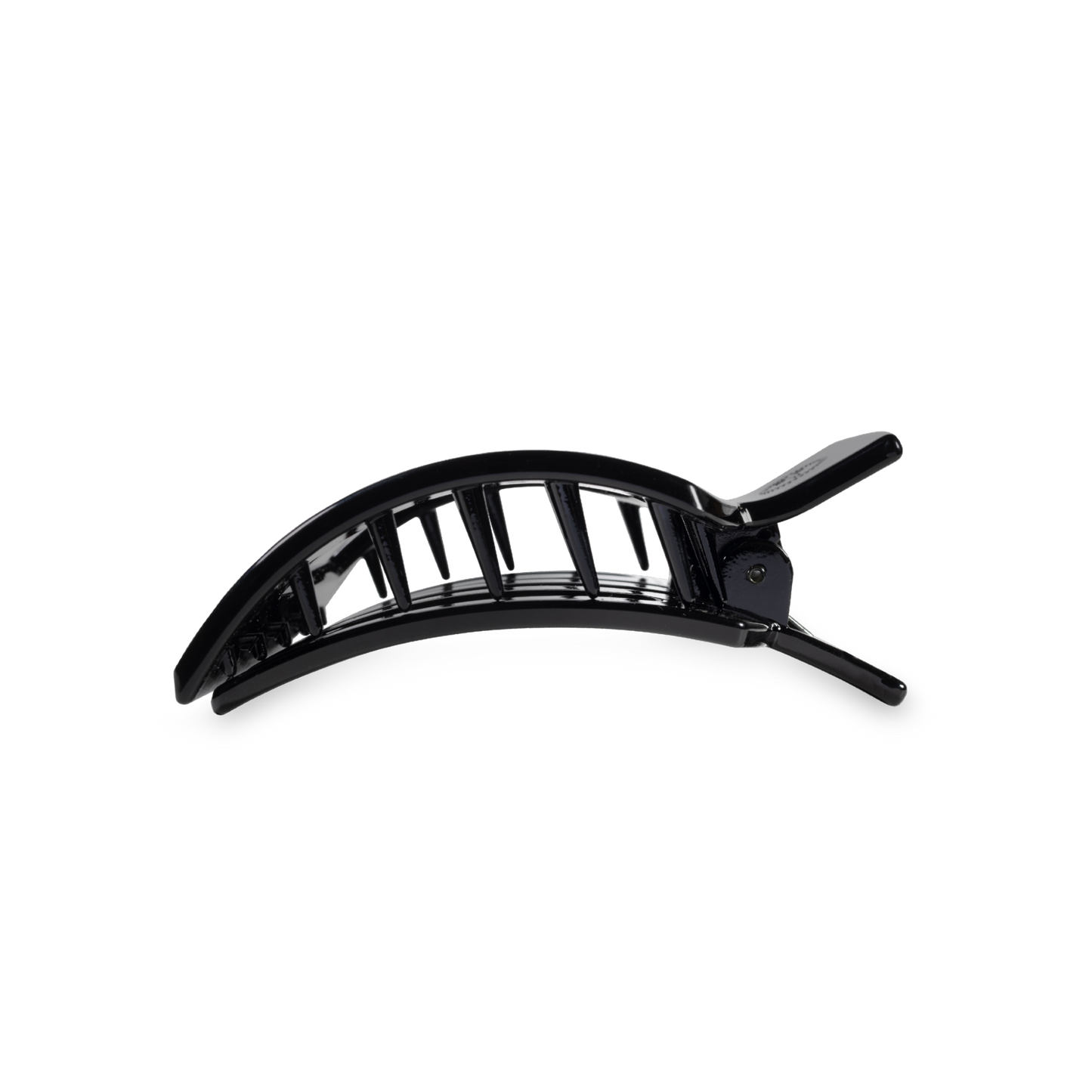 Square Flat Hair Clip Small in Jet Black