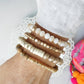 Bracelet Stack in Neutral Brown