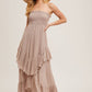 Alicia Smocked Strapless Tiered Dress