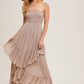 Alicia Smocked Strapless Tiered Dress