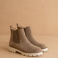 The Gianna Khaki Chunky Sole Chelsea Fall Boot