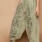 Kristina Floral Embroidered Joggers in Dried Apple