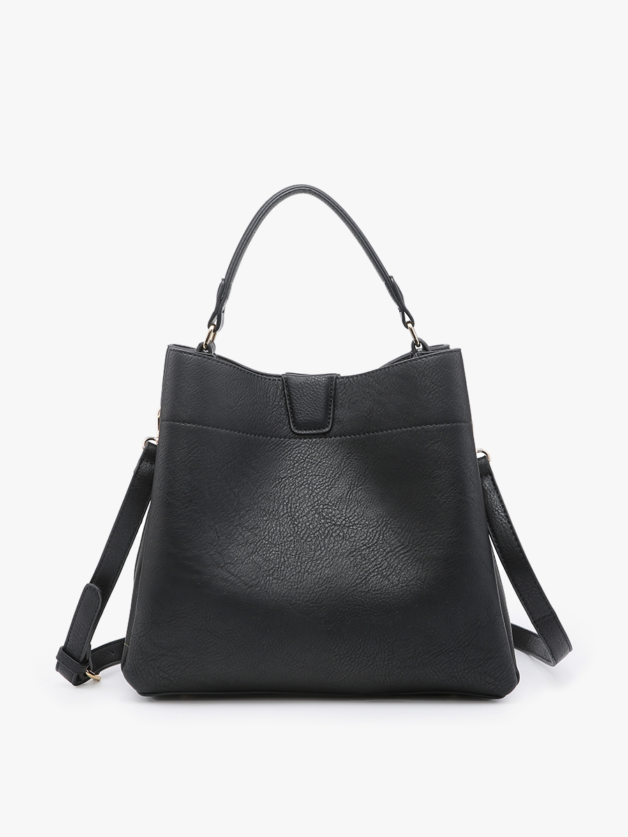 Tati Satchel with Shoulder Strap in Black