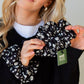 Onyx Floral Jumbo Scrunchie