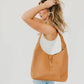Haddie Hobo Vegan Leather Tote in Black