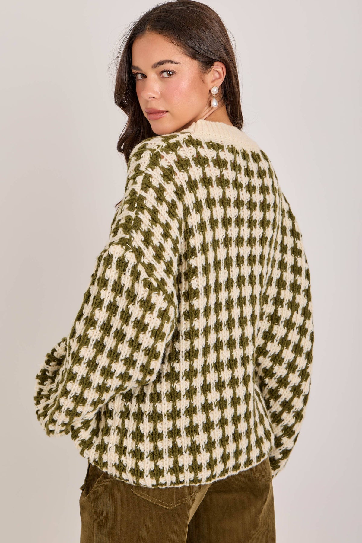 Laura Chunky Textured Sweater in Brown