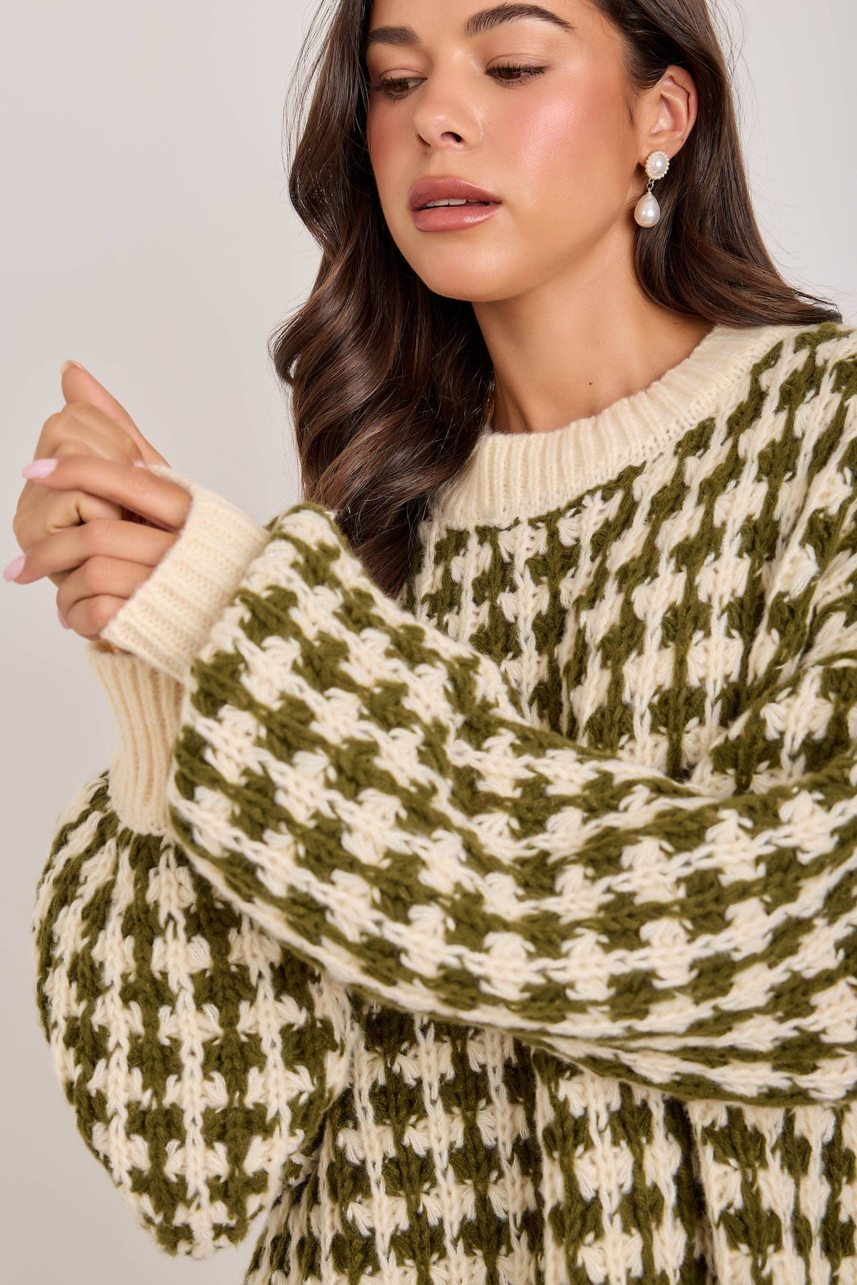 Laura Chunky Textured Sweater in Brown