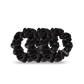 Small Jet Black Silk Hair Scrunchies