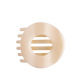 Almond Beige Large Flat Circle Hair Clip