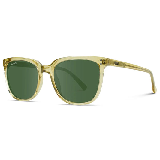 Abner - Classic Retro Square Design Tan Frame Sunglasses