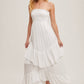 Alicia Smocked Strapless Tiered Dress