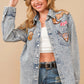 Lucy Washed Snap Up Rodeo Denim Jacket