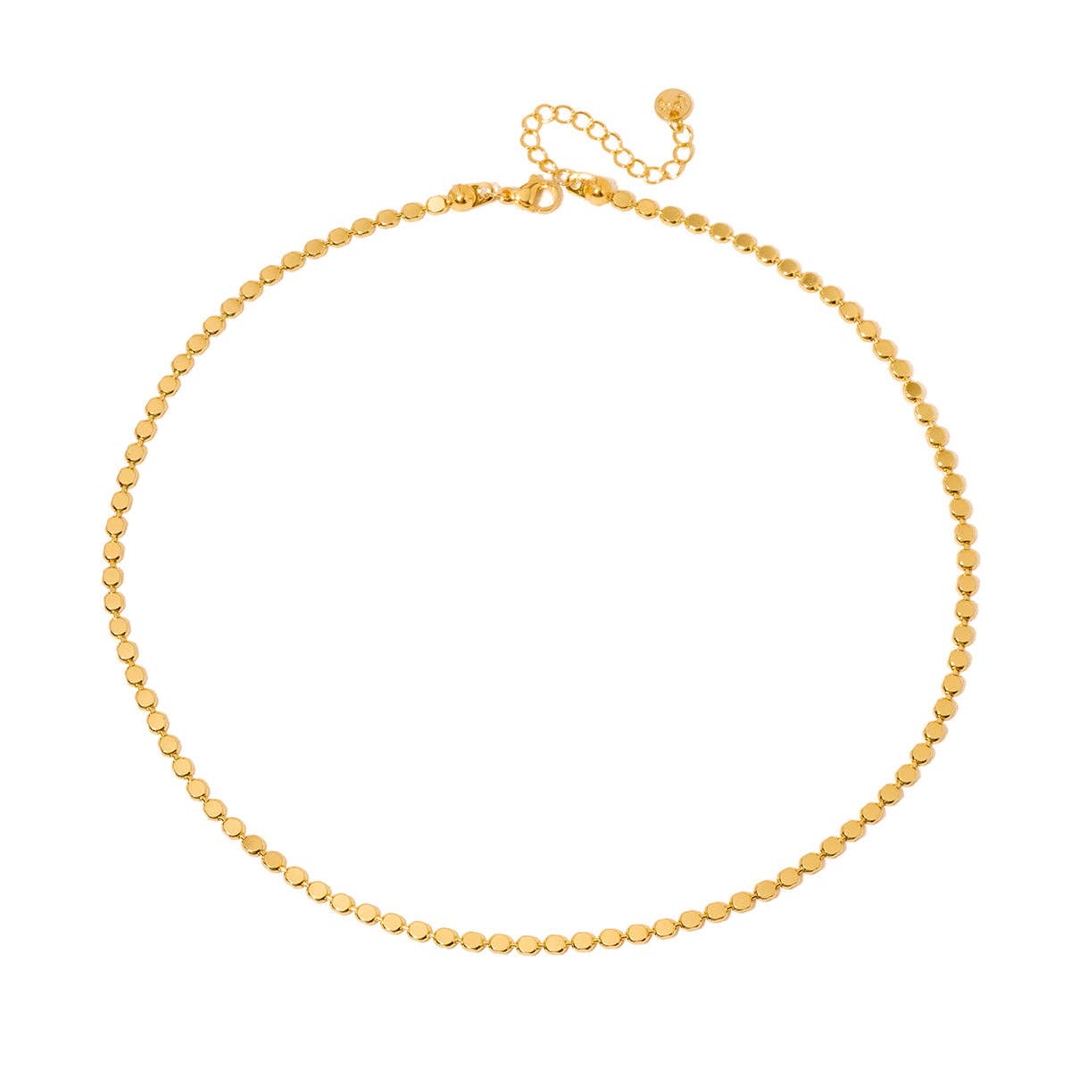 Dakota Disc Chain Necklace in Gold