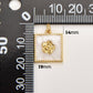 Gold Filled White Enamel Lotus Flower