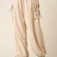 Julia Washed French Terry Drop Pocket Pant in Sandshell