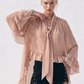Molly Ruffled Blouse in Black