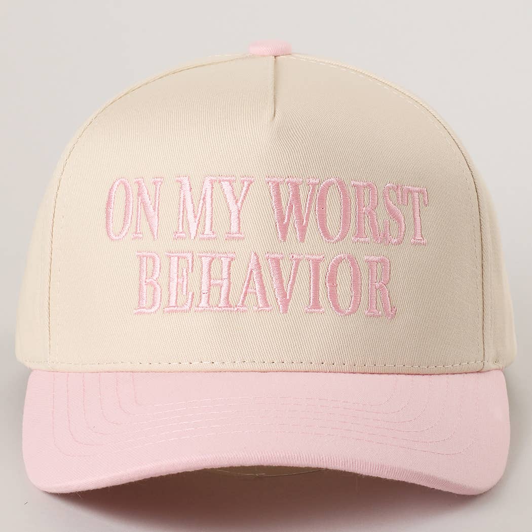 ON MY WORST BEHAVIOR Trucker Hat