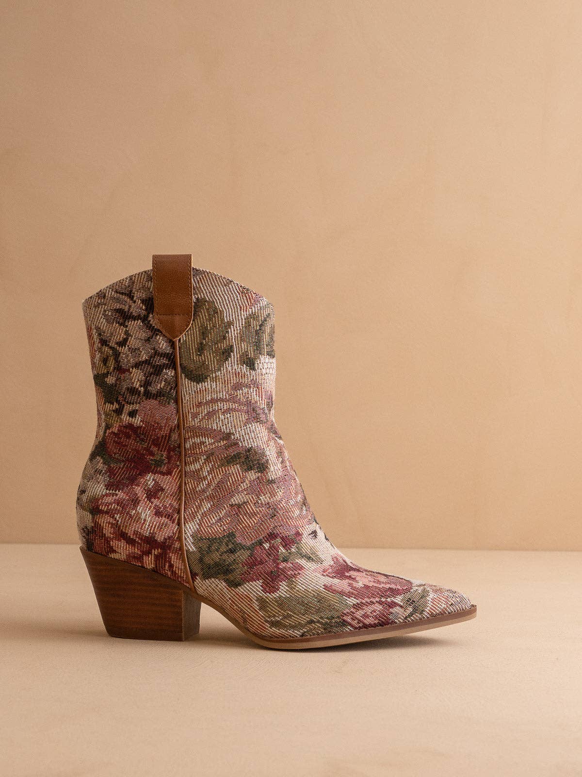 The Karina Mauve Tapestry Fall Bootie