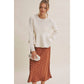 Hailey Satin Polka Dot Skirt in Burnt Orange