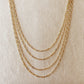 18k Gold Filled Short Link Paperclip Chain: 20 inches