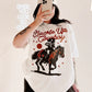 Buckle Up Cowboy Western Graphic Tee In White