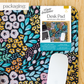 Black Floral Desk Pad: Small