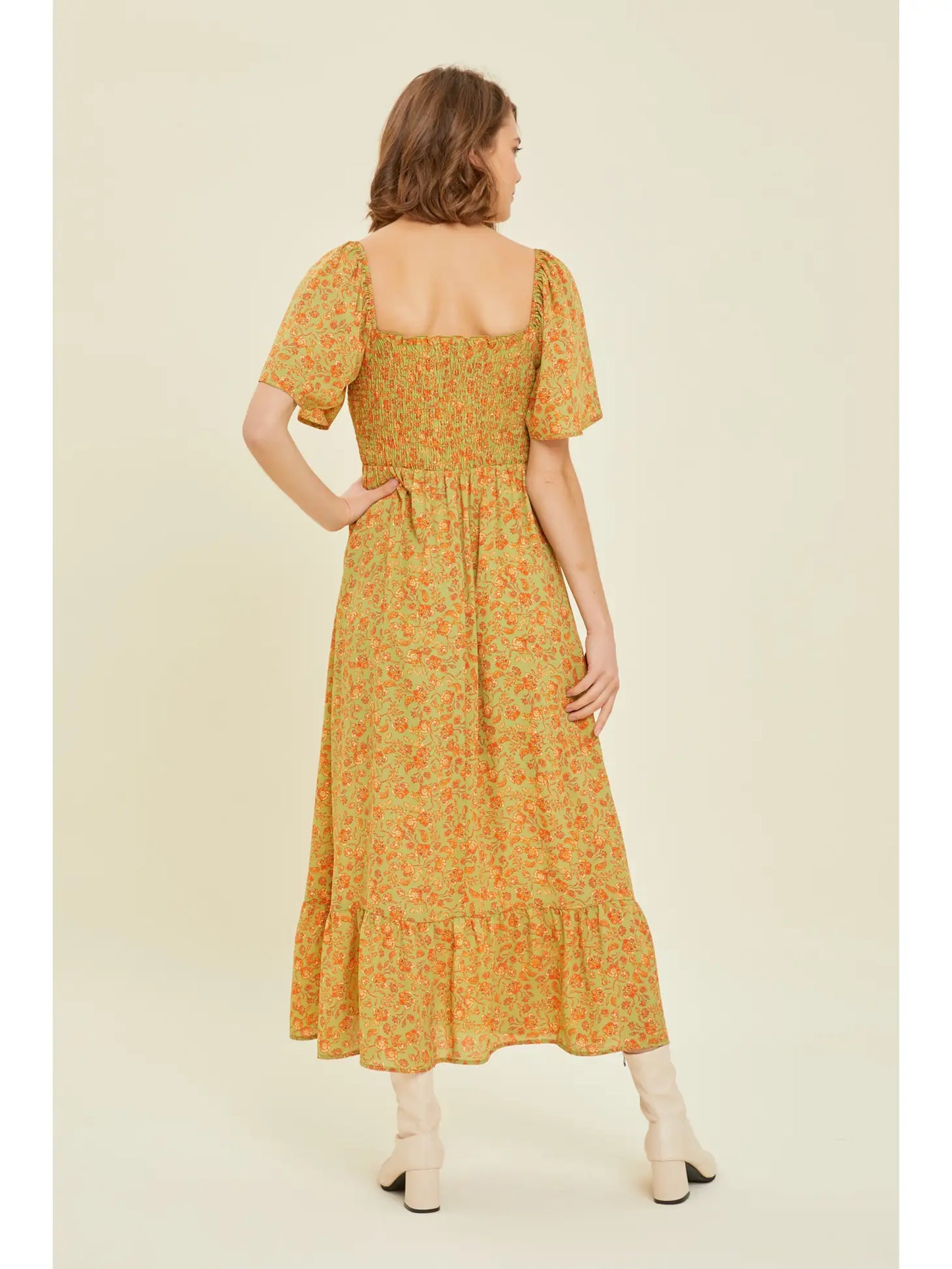 Jerika Olive Midi Convertible Dress in Plus