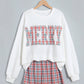 Merry Plaid Merry Christmas Shorts Set