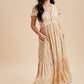 Amanda Floral Button Down Maxi Dress in Peony